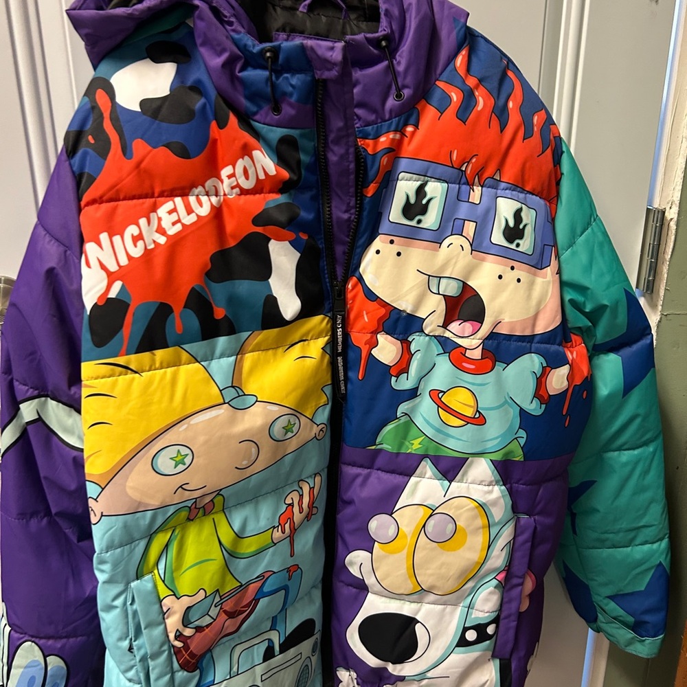 Nickelodeon x Members only  Colorful Cartoon Character Jacket - Picture 3 of 9
